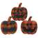 Happy Halloween Chunky Plaid Jack O Lantern Sitter, 3 Asstd. #36138