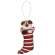 Puppy Jingle Bell Stocking Ornament, 2 Asstd. #36196