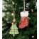 Green Plaid Christmas Tree With Star Ornament #36427