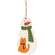 Snowman With Cat Wooden Ornament #36472