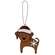 Snowflake Dog With Santa Hat Ornament