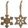 Distressed Wooden Snowflake Ornament, 2 Asstd. #36627