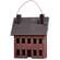 Mini Burgundy Saltbox House Ornament