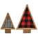 2/Set, Buffalo Check Nesting Felt & Wood Trees