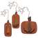 Wire Star Jack O Lantern Ornaments, 3/Set