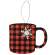 Red & Black Check Snowflake Cup Ornament #36786