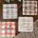 Fall Gingham Resin Coasters, Set/4 65272;