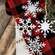 White Wood Snowflake Beaded Ornament, 4 Asstd. 65298