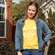 Bee Happy T-Shirt, Heather Yellow Gold L98XXL;