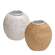 Natural or White Distressed Round Taper Holder, 2 Asstd.