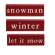 Let It Snow, Winter or Snowman Thin Mini Block, 3 Asstd. 36337