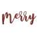 Red "Merry" Hanging Script Sign 36355