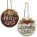 Hello Santa/Candy Canes Button Holly Ornament, 2 Asstd. #36706