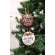 Hello Santa/Candy Canes Button Holly Ornament, 2 Asstd. #36706
