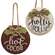 Hot Cocoa/Holly Jolly Button Holly Ornament, 2 Asstd.