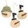 3/Set, Painted Snowman in Hat Ornaments