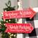 Reindeer & Sleigh Parking Metal Hanging Sign, 2 Asstd. 60448;