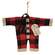 Santa's Jammies Buffalo Check Small Hanger Ornament
