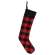 Red & Black Buffalo Check Fabric Stocking Ornament #CS38488