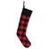 Red & Black Buffalo Check Fabric Stocking Ornament