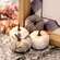 Cream & Gray Burlap Pumpkins 2.25", 4/Pack RJAF2012;