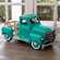 Teal Metal Truck XME4116;