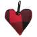 Red & Black Buffalo Check Fabric Heart Hanger Ornament 15318