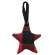 Red & Black Buffalo Check Fabric Star Hanger Ornament 15319