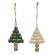 Wooden Bead Christmas Tree Ornament, 2 Asstd. 36253