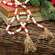 Red & Natural Bead Garland, 5ft 36308;