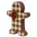Buffalo Check Chunky Gingerbread Man Sitter #36649