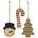 3/Set, Wooden Christmas Cookie Ornaments with hangers