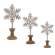 Distressed Wooden Snowflake Spindles, 3/Set 36767