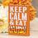 Keep Calm & Eat Candy Block Sign 36777;