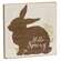 Hello Spring Bunny Silhouette Block Sign