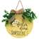 Feelin' Fine Sunshine Round Sign with Greenery & Burlap Bow #36947