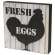 Fresh Eggs Chicken Silhouette Box Sign #36962
