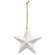 Distressed White Wooden Sparkle Star Ornament