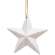 Distressed White Wooden Sparkle Star Ornament