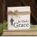 By God's Grace Square Block with Jute & Cross Charm #37026
