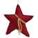Red Fabric Star Ornament #CS38530
