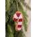 Beaded Candy Cane Fabric Ornament #CS38681