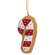 Beaded Candy Cane Fabric Ornament