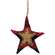 Red & Black Buffalo Check Star Fabric Stitched Ornament #15270