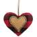 Red & Black Buffalo Check Heart Fabric Stitched Ornament