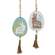 Beaded Bunny Silhouette Egg Ornament, 2 Asstd.