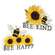 Bee Kind Happy Bee & Sunflower Block, 2 Asstd.