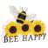 Bee Kind Happy Bee & Sunflower Block, 2 Asstd. #36841