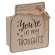 You're In My Thoughts Wooden Mason Jar Vase #36929