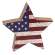 USA Flag Chunky Wooden Star #37044